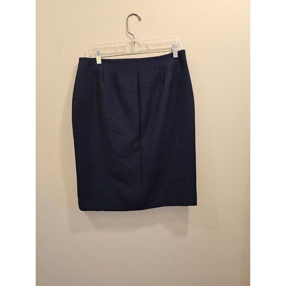 NWT Women's Talbots Petites Blue Straight Skirt Full Zipper in Front Size 8P - Picture 3 of 6